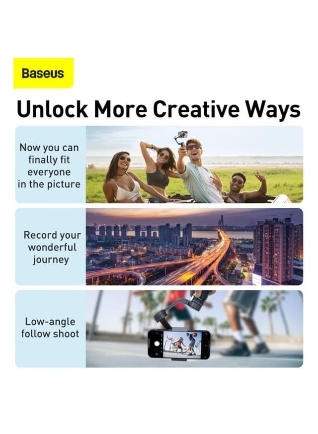 Baseus 4500 mAh 3-Axis Handheld Gimbal 263x129x46mm Grey