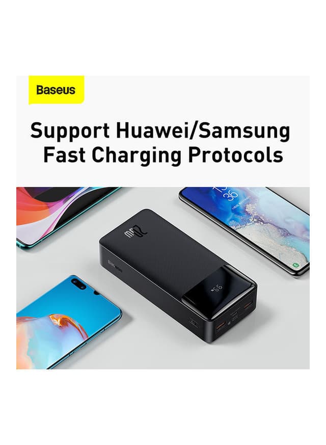 Baseus 30000 mAh Digital Display Power Bank 153 x 68.8 x 41.9millimeter Black