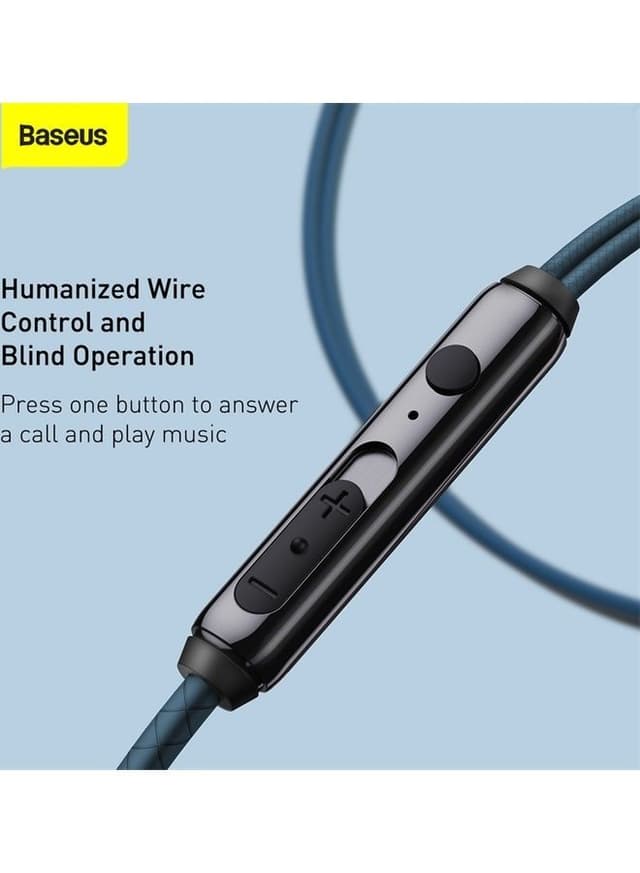 سماعات سلكية Baseus Wired Earphone with Microphone And Remote Control