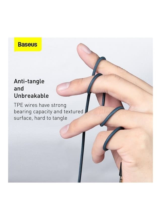 سماعات سلكية Baseus Wired Earphone with Microphone And Remote Control