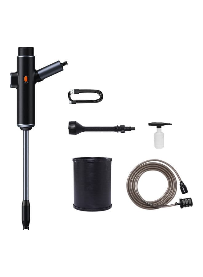 Baseus Dual Power Portable Electric Car Wash Spray Nozzle Cleaning Kits Black 68cm