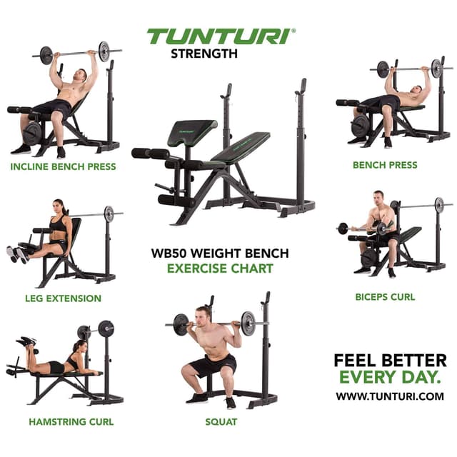 بنش متعدد الإستخدامات WB50 Weight Bench - Tunturi