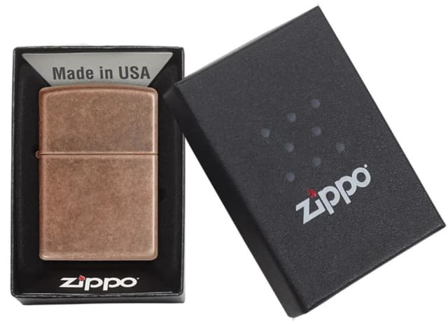 ولاعة نحاسية كلاسيكية Zippo - Classic Antique Copper Lighter