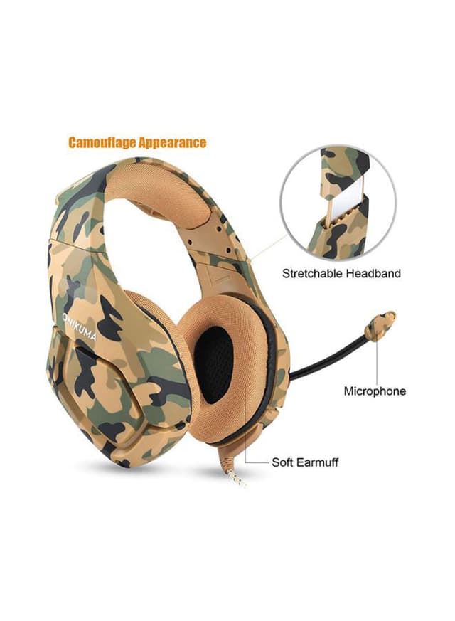 onikuma Wired Over-Ear Gaming Headphones With Mic For PS4/PS5/XOne/XSeries/NSwitch/PC