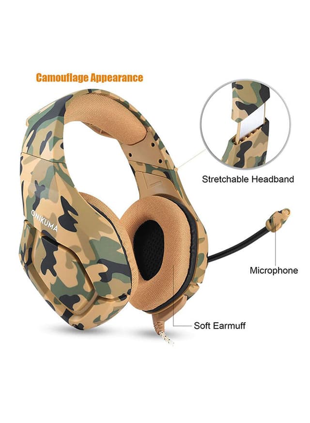 onikuma Wired Over-Ear Gaming Headphones With Mic For PS4/PS5/XOne/XSeries/NSwitch/PC