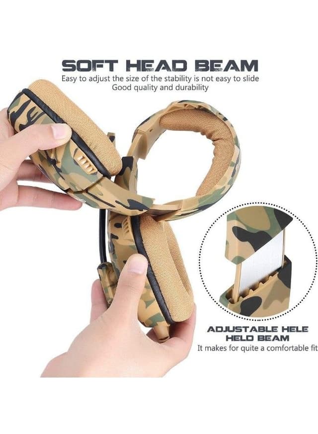 سماعات قيمنق سلكية مع ميكرفون K1 Over-Ear Wired Gaming Headphone With Mic For PlayStation 4  - Onikume