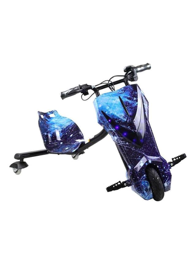 AGD 3-Wheeler Portable Indoor Outddor Unique Design Electric Drift Ride High Quality Balance Scooter Blue 94x60x64cm