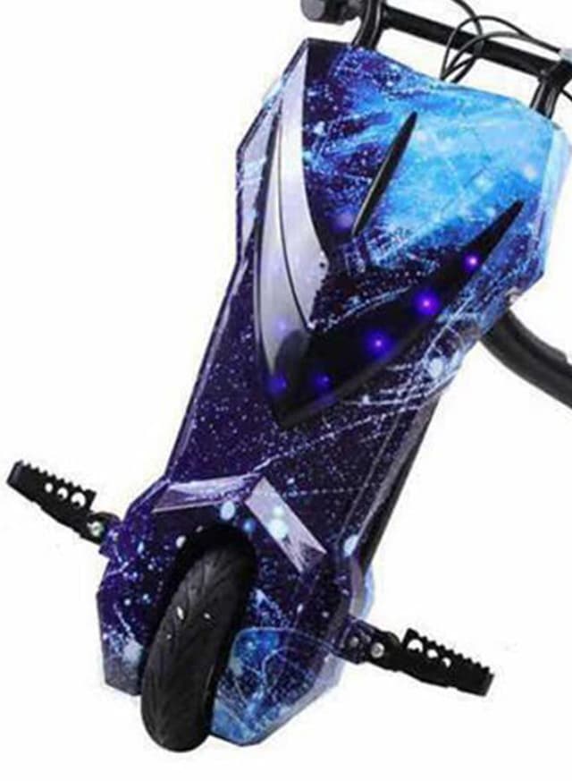 AGD 3-Wheeler Portable Indoor Outddor Unique Design Electric Drift Ride High Quality Balance Scooter Blue 94x60x64cm