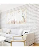 Cool Baby 10-Piece 3D Brick Pattern Decorative Wallpaper Set Off White 70 x 70cm
