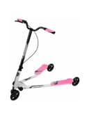 سكوتر مزدوج الدواسة ثلاثي العجلات لون وردي/ ابيض/ اسود Cool Baby - Dual Pedal Foldable Kick Scooter