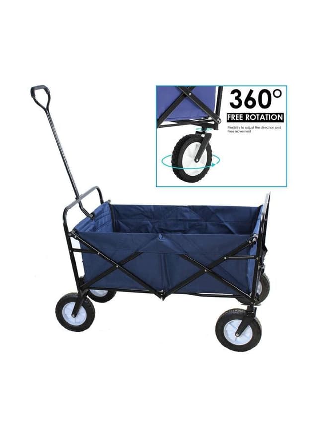 Cool Baby Foldable Heavy Duty Outdoor Trolley Blue/Black 85x48x26centimeter