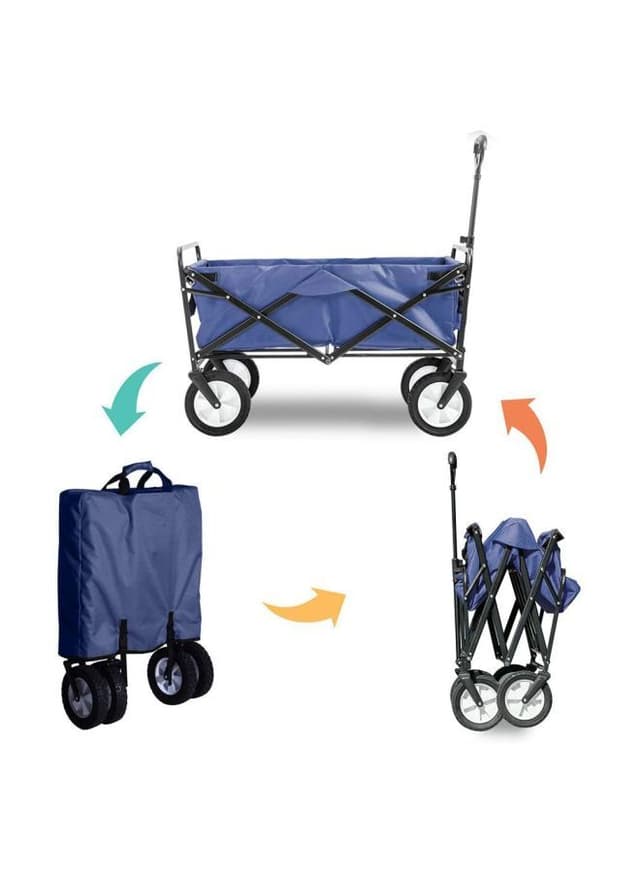 Cool Baby Foldable Heavy Duty Outdoor Trolley Blue/Black 85x48x26centimeter