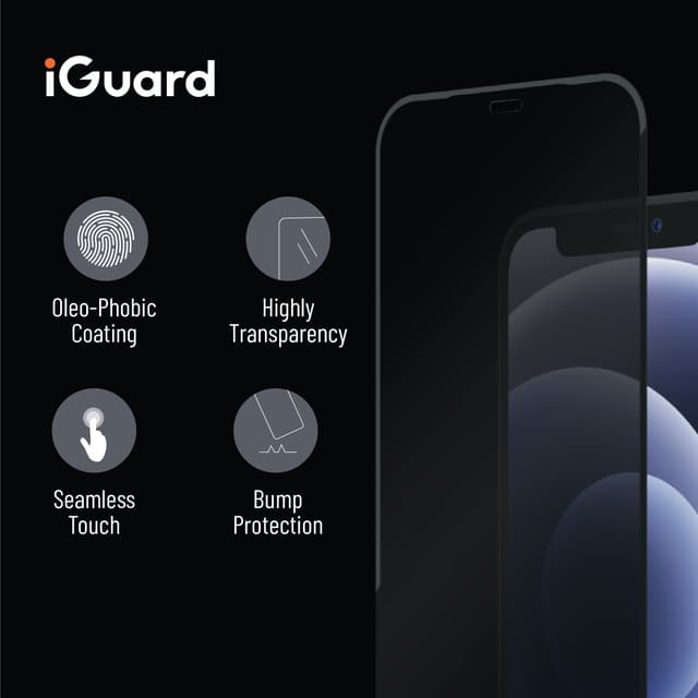 لاصقة حماية الشاشة لهاتف iPhone 13 Mini مت 3D Privacy Glass Screen Protector for iPhone 13 / 13 Pro - Porodo