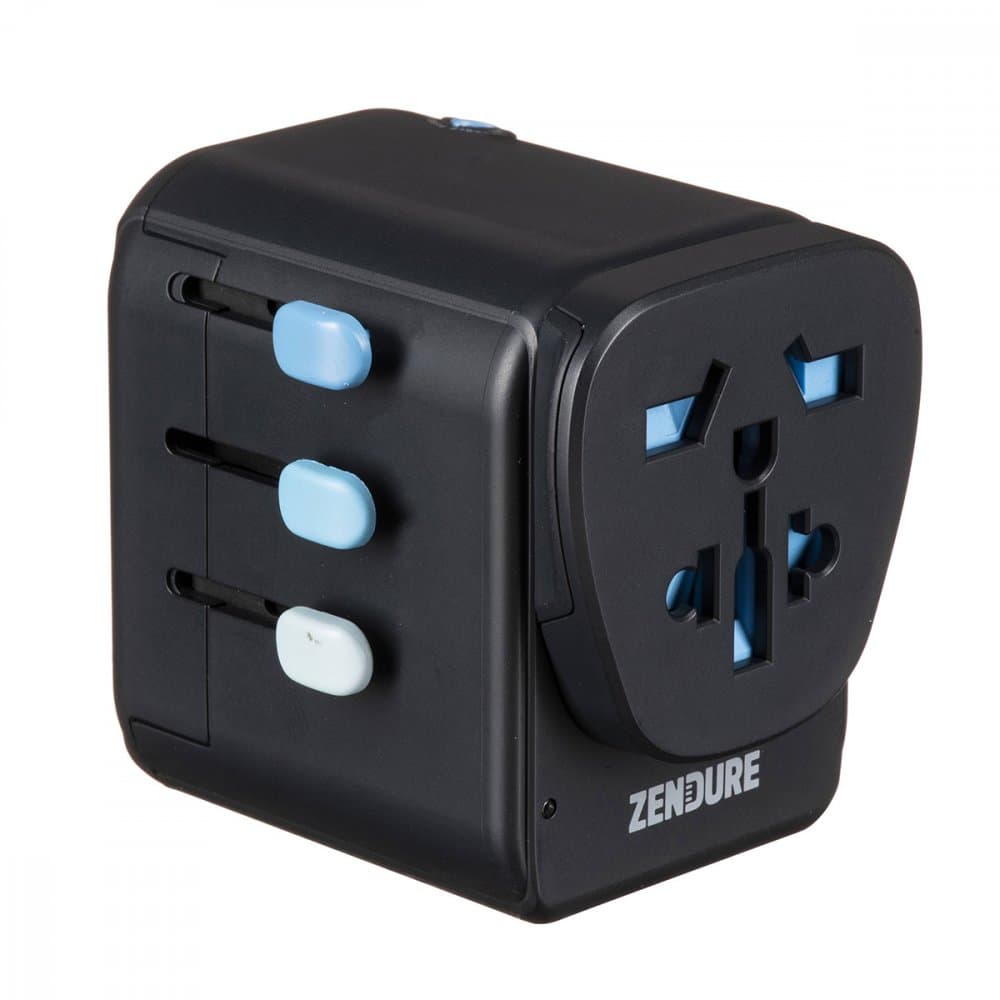 Zendure Passport Pro World Travel Adapter & PD Black