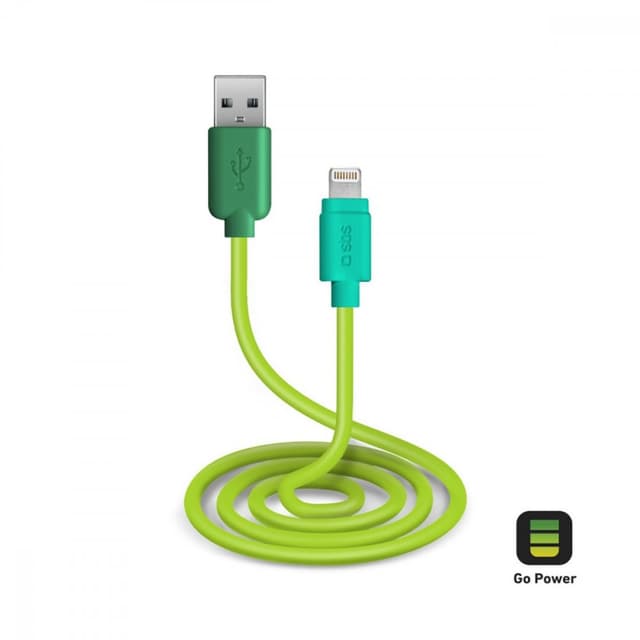 SBS USB - Lightning charging and data cable -Green