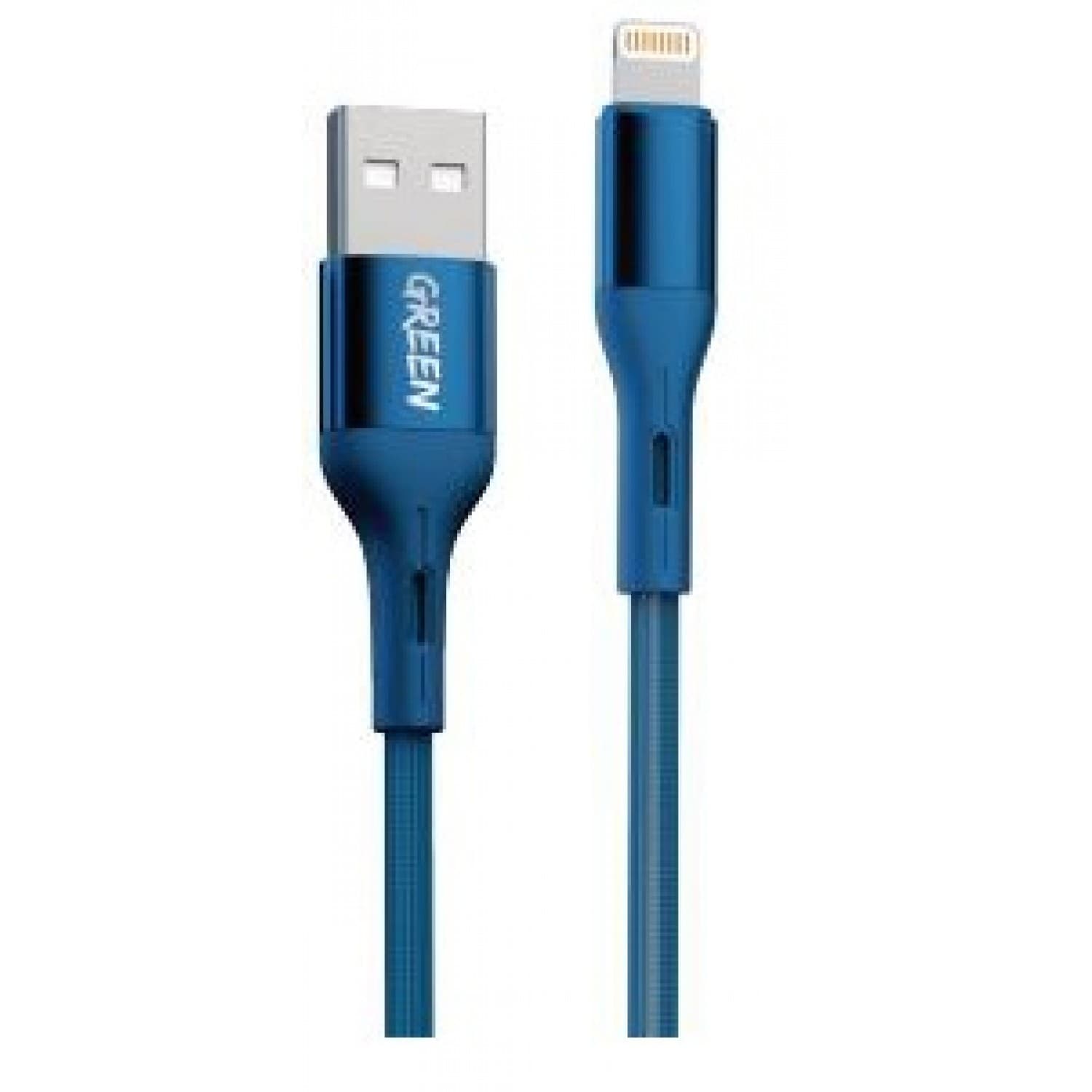 Green Lion Green Braided Lightning Cable 1.2m 2A - Blue