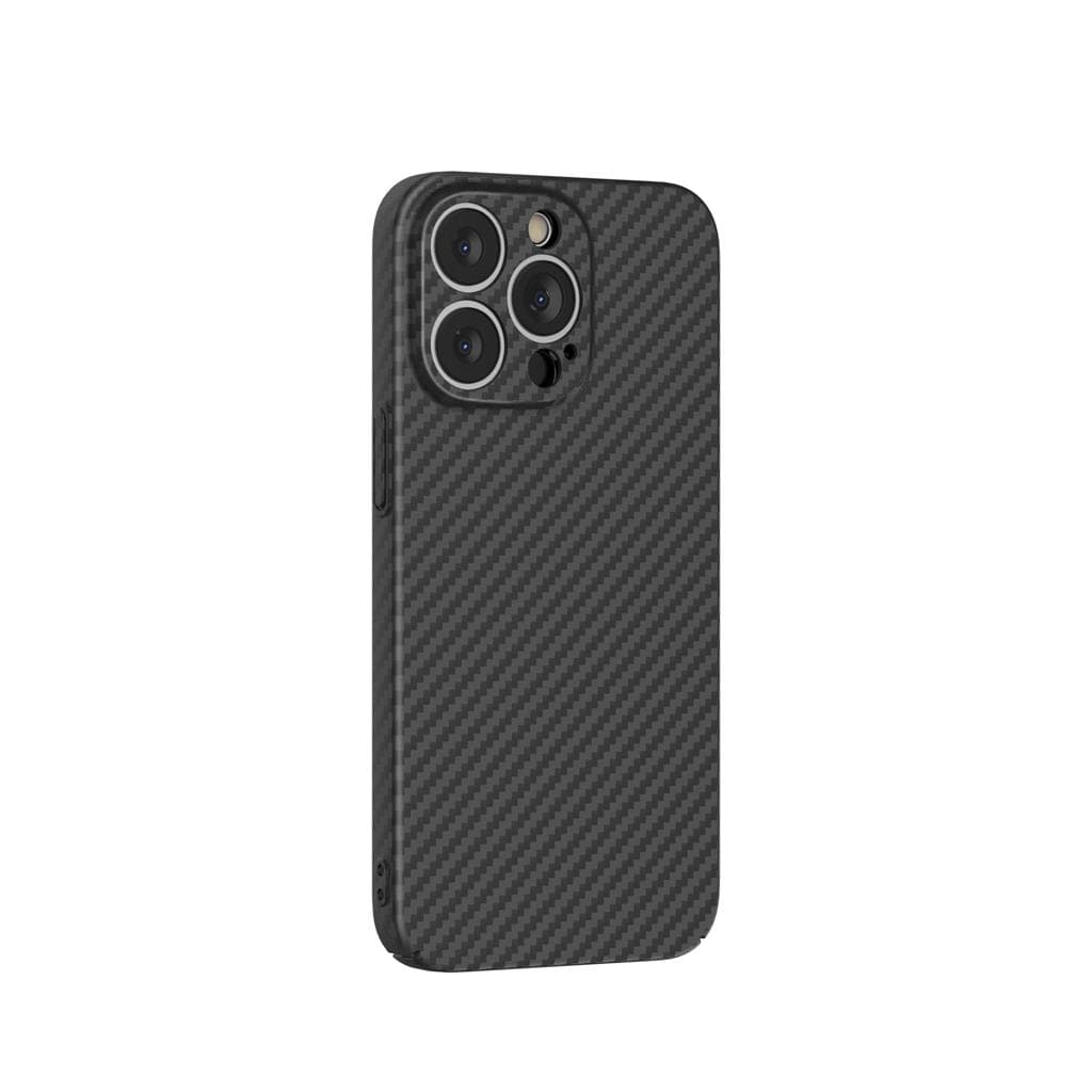 كفر (غطاء حماية) آيفون 13 برو ماكس فاخر مصنوع من الفايبر الأسود Green - Carbon Fiber Case