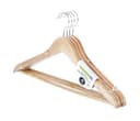 Royalford 4Pcs Rotating Wooden Hanger Set - Made From Quality Natural Wood, Clothes Coat Garment