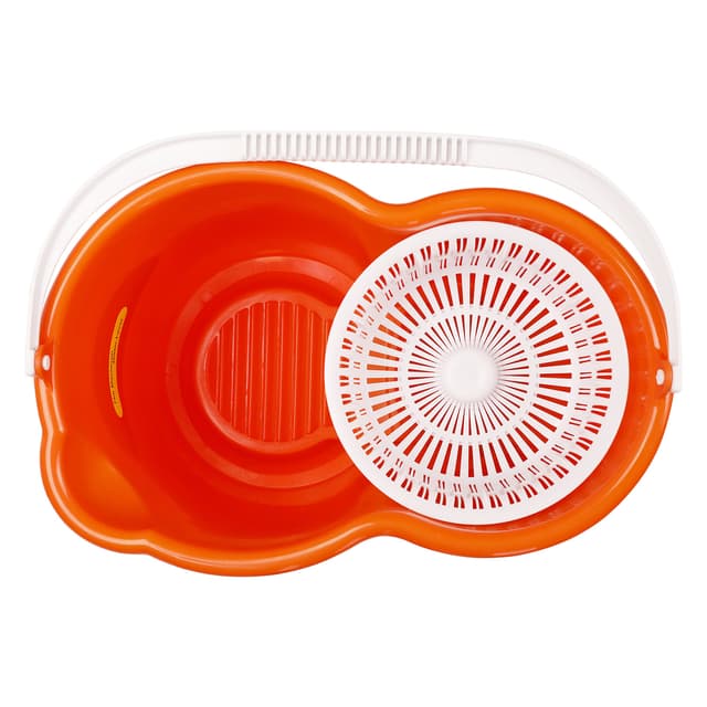 Royalford RF4238 360 Mop and Bucket Set - Modern Spin 360 Degree Spinning Mop Bucket| Adjustable Handle, Press Pedal & Dispenser Separates Clean and Dirty Water | Ideal for Marble, Tile, Woo