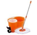 Royalford RF4238 360 Mop and Bucket Set - Modern Spin 360 Degree Spinning Mop Bucket| Adjustable Handle, Press Pedal & Dispenser Separates Clean and Dirty Water | Ideal for Marble, Tile, Woo