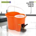 Royalford RF4238 360 Mop and Bucket Set - Modern Spin 360 Degree Spinning Mop Bucket| Adjustable Handle, Press Pedal & Dispenser Separates Clean and Dirty Water | Ideal for Marble, Tile, Woo
