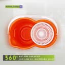 Royalford RF4238 360 Mop and Bucket Set - Modern Spin 360 Degree Spinning Mop Bucket| Adjustable Handle, Press Pedal & Dispenser Separates Clean and Dirty Water | Ideal for Marble, Tile, Woo