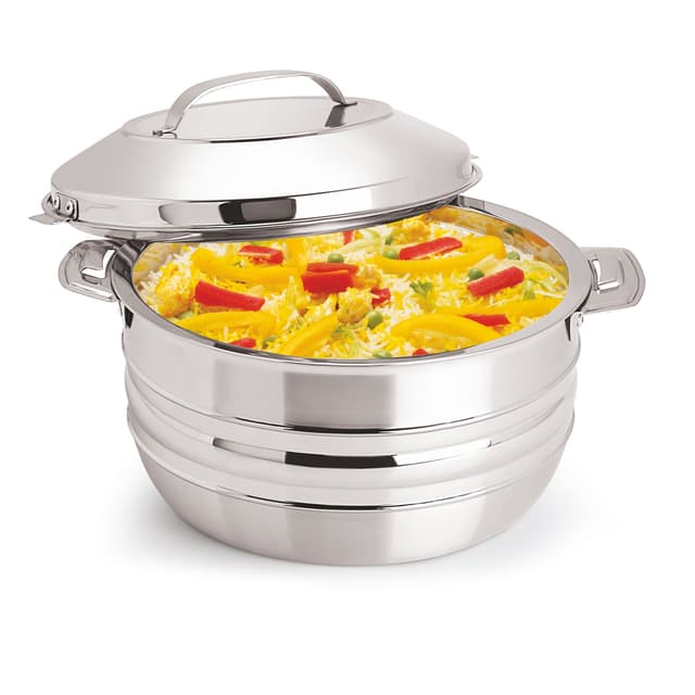 Royalford 4L Stainless Steel Esteelo Hot Pot - Double Wall Hot Pot