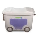 سلة ملابس بغطاء ومقابض ونافذة شفافة سهلة الحركة بالعجلات من رويال فوردRoyalford Medium See Through Storage Trolly, RF9304 | Laundry Hamper with Lid | Easy to Move with Wheels | Clear Window and Carry Handles, Great for Clothes, Blankets, Closets, Bedrooms and More
