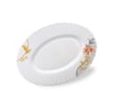 صحن تقديم زجاجي 14 انش Opal Ware Dream Rose Oval Plate من Royalford