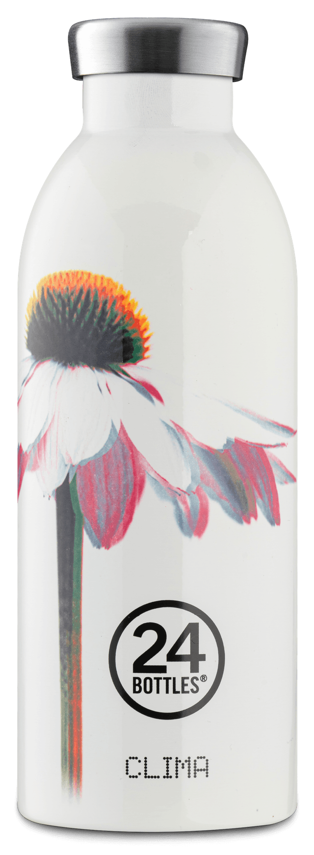 24Bottles CLIMA Bottle (500ml) Double Walled Insulated Stainless Steel Water Bottle, Eco-Friendly Reusable BPA-Free Hot Cold Modern, Portable, Leak Proof for Travel, Office, Home, Gym - Love song - 35676