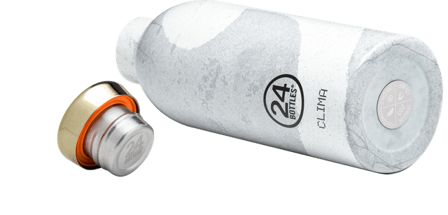 قنينة ماء معدنية - 500 مل - أبيض - CLIMA Bottle (500ml) Double Walled Insulated Stainless Steel Water Bottle, Eco-Friendly - 24Bottles - 146378