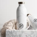 قنينة ماء معدنية - 850 مل - رخامي -  CLIMA Bottle Basic (850ml) Double Walled Insulated Stainless Steel Water Bottle, Eco-Friendly Reusable BPA - 24Bottles - 146382