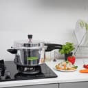 Royalford 7.5L Aluminum Pressure Cooker - Comfortable Handle Evenly Heating Cooker