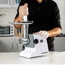 Olsenmark Meat Grinder, 800W- 3 Mincing Plates - Powerful Motor - Stainless Steel Blades - Rubber