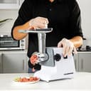 Olsenmark Meat Grinder, 800W- 3 Mincing Plates - Powerful Motor - Stainless Steel Blades - Rubber