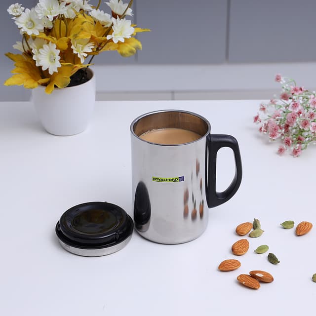 كوب سفر معدني - 350 مل  Stainless Steel Travel Mug - Royalford