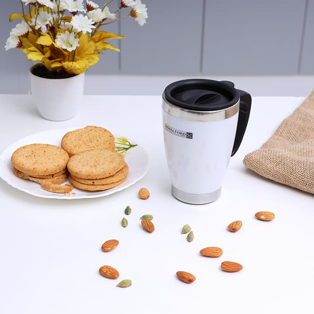 ماغ (كوب) حراري معدني 14 أونصة Royalford - 14Oz Travel Stainless Steel Mug Coffee Mug For Travel