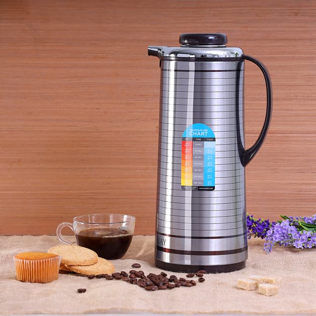 Royalford 1.3L Vacuum Flask - Coffee Heat Insulated Thermos For Keeping Hot/Cold Long Hour Heat/Cold