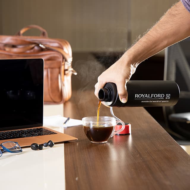 مطارة مياه للرياضيين ستانلس إستيل 800 مل رويال فورد Royalford Stainless Steel Sports Bottle