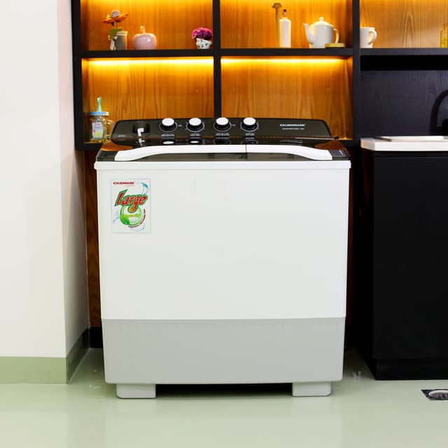 Olsenmark Semi Automatic Washing Machine, 14Kg - Twin Tub - Wash Power: 550W & Spin Power: 210W