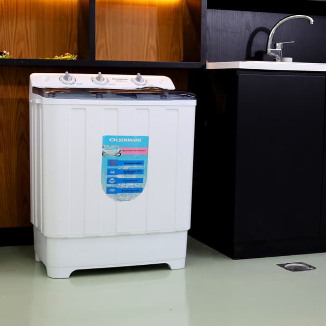 غسالة حوضين 8 كجم Twin Tub Semi Automatic Washing Machine من Olsenmark