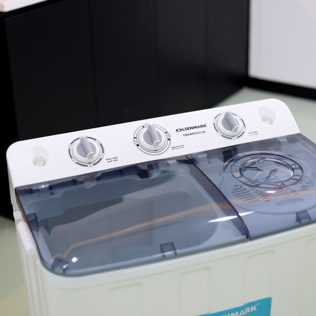 غسالة حوضين 8 كجم Twin Tub Semi Automatic Washing Machine من Olsenmark