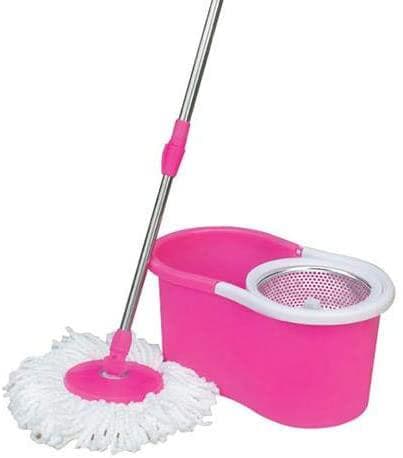 Royalford Mop And Bucket Set - Portable Modern Spin 360 Degree Spinning Mop Bucket Home Cleaner