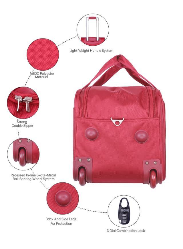 طقم شنط دافل قماش 20/23/26 انش ثلاث قطع بارا جون أحمر PARA JOHN Duffle Bag Set