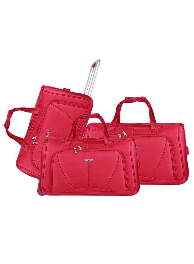 طقم شنط دافل قماش 20/23/26 انش ثلاث قطع بارا جون أحمر PARA JOHN Duffle Bag Set