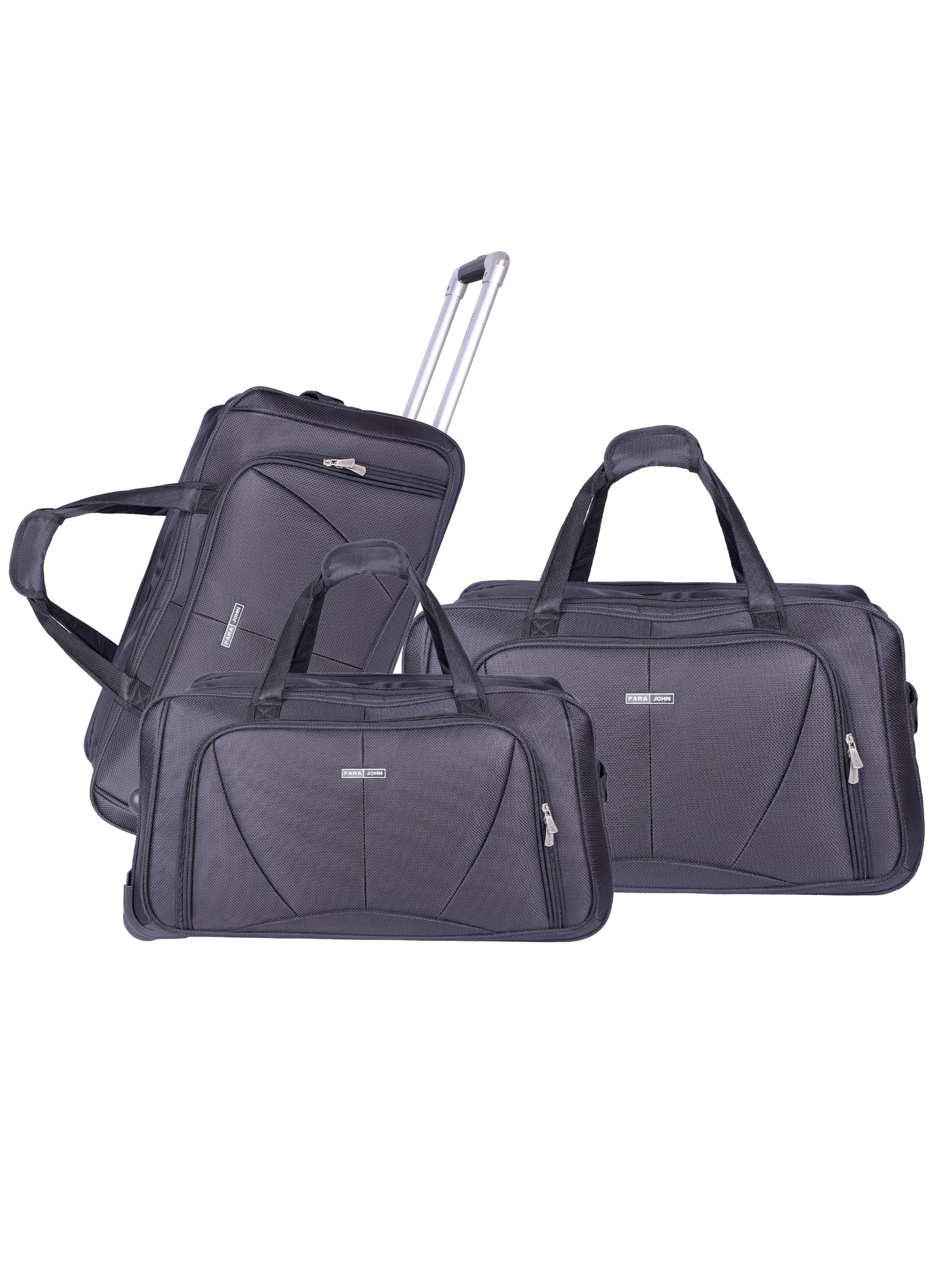 PARA JOHN 3 Piece Duffle Bag Set /Travel Bag - Cabin Size Travel Duffel Bag - Holdall Duffle Carry Bag - Unisex Weekend Daypack Bag - Portable Weekend Overnight Travel Holdall Handbag