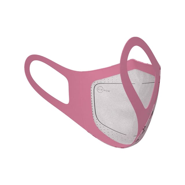 Airinum Kids Lite Air Mask - Washable/Reusable Facial Mask,with Anti-Bacterial Fabric & Replaceable Filters up to 100 Hours of use, Elastic Earloops for Perfect Fit - (Extra Small) Wild Pink