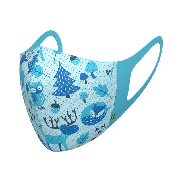 كمامات للأطفال قابلة للغسيل بطبقة فلتر قابلة للإستبدال لون أزرق Kids Lite Air Mask - Washable/Reusable Facial Mask - (Small) Airinum