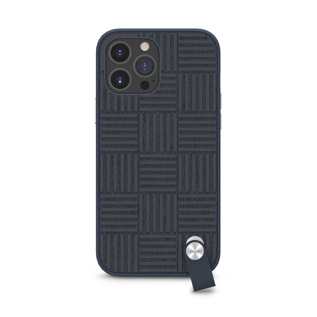 Moshi ALTRA Apple iPhone 13 Pro Max Case - AntiMicrobial Slim Shell Cover, Drop Protection, Detachable Wrist Strap w/ Snapto System, Wireless Pass-Through Charging Compatible - Blue