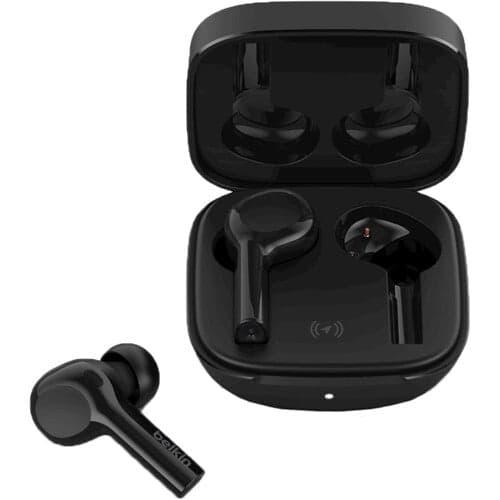سماعات ايربود بخاصية تتبع ENC - أسود -  FREEDOM True Wireless Earbuds - Bluetooth Earphone Works w/ Apple Find My, Bass, Advanced Noise Reduction - Belkin